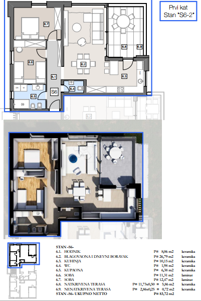 Stanovanje Labin, 85,50m2