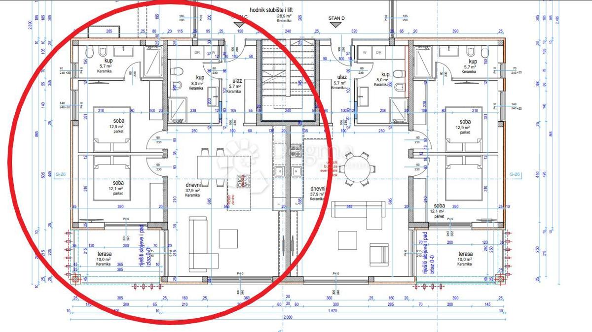 Stanovanje Rovinj, 113m2