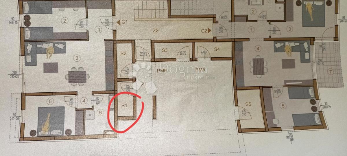 Dvosobno stanovanje v novogradnji 1 km od morja, površina 54,47 m2