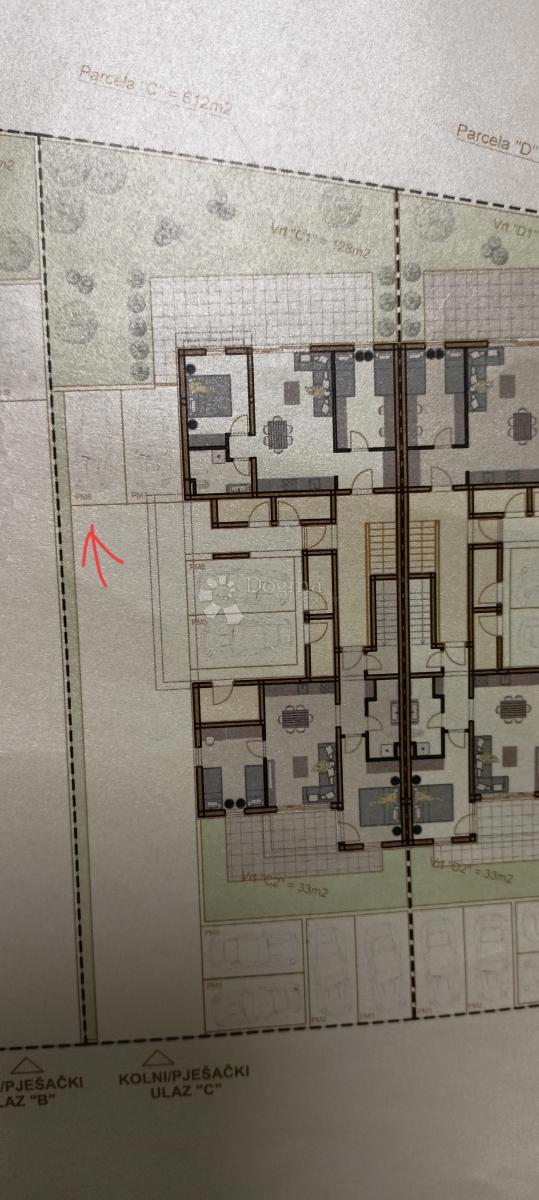 Dvosobno stanovanje v novogradnji 1 km od morja, površina 54,47 m2