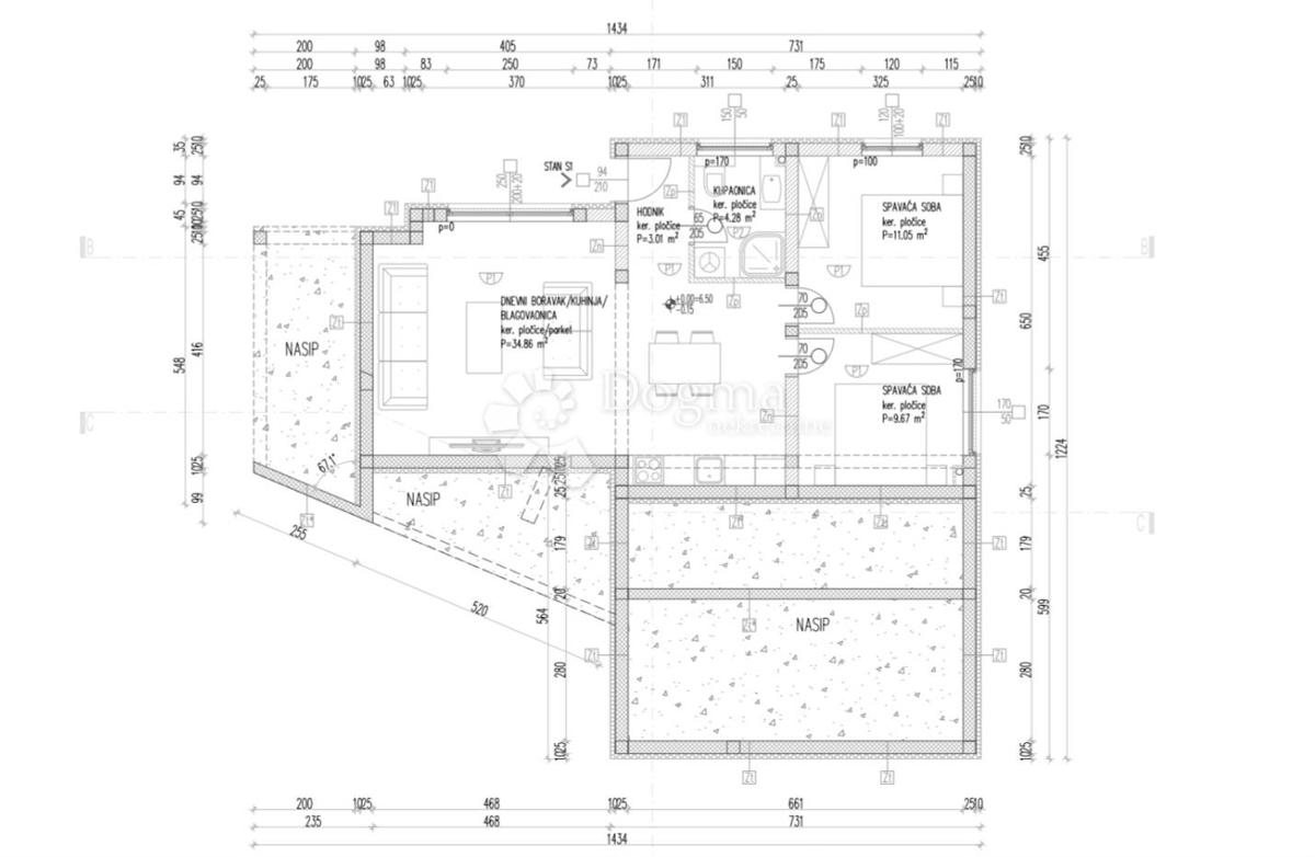 Stanovanje Mastrinka, Trogir - Okolica, 65m2