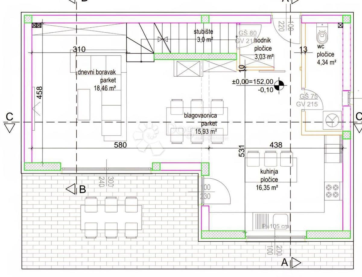 Hiša Poljica, Marina, 110m2