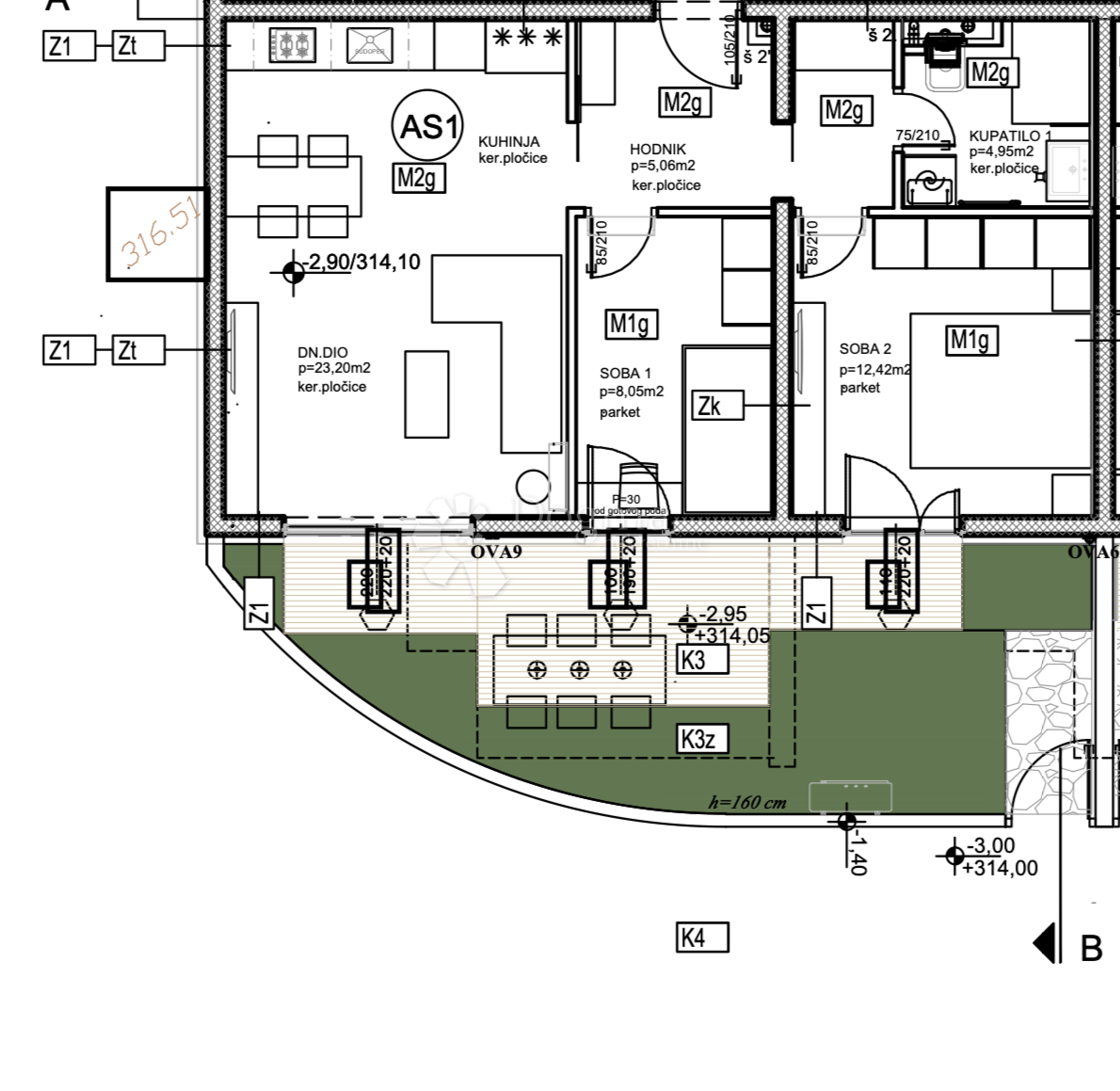 Stanovanje Dugopolje, 25m2