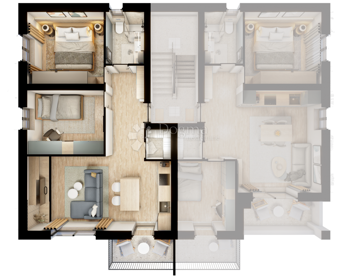 Stanovanje Marčelji, Viškovo, 59m2