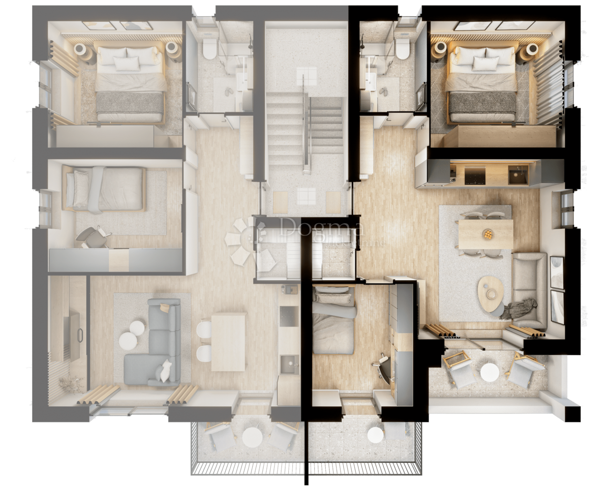 Stanovanje Marčelji, Viškovo, 59m2