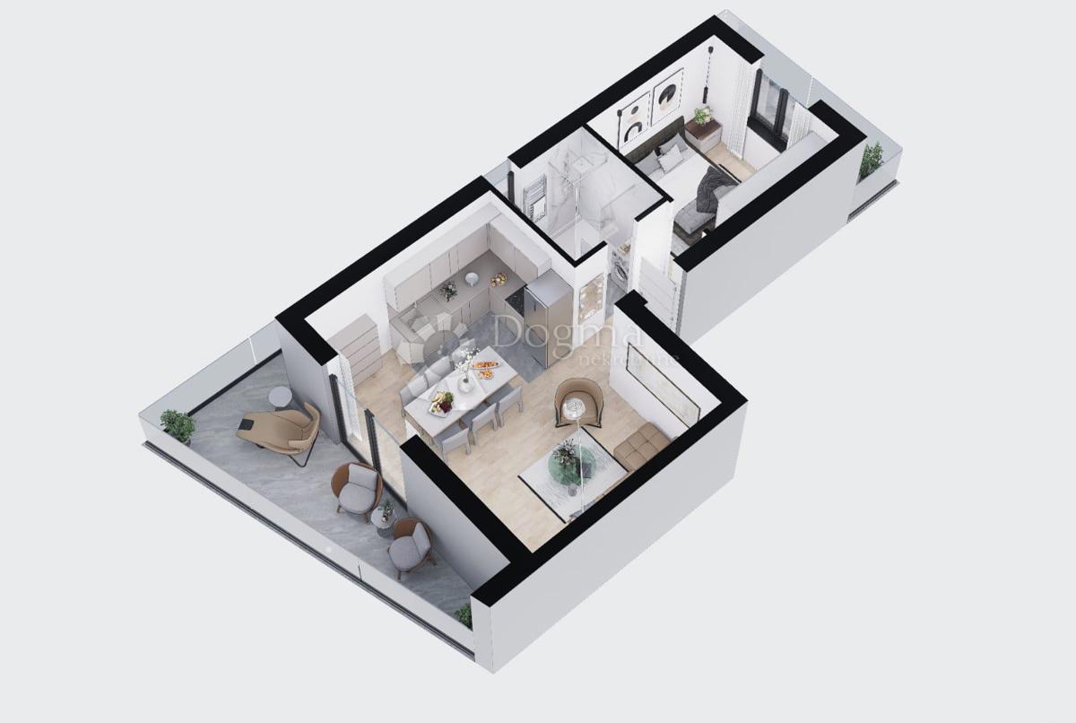 Stanovanje Kaštel Stari, Kaštela, 48,40m2