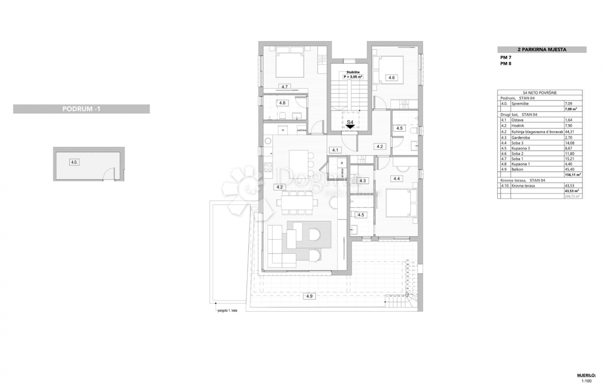 Apartma Krk, 156,11m2