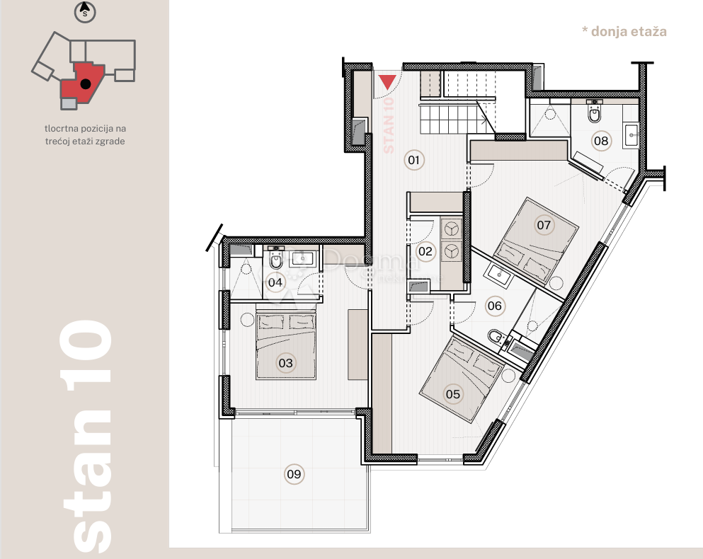Stanovanje Jesenice, Dugi Rat, 96,79m2