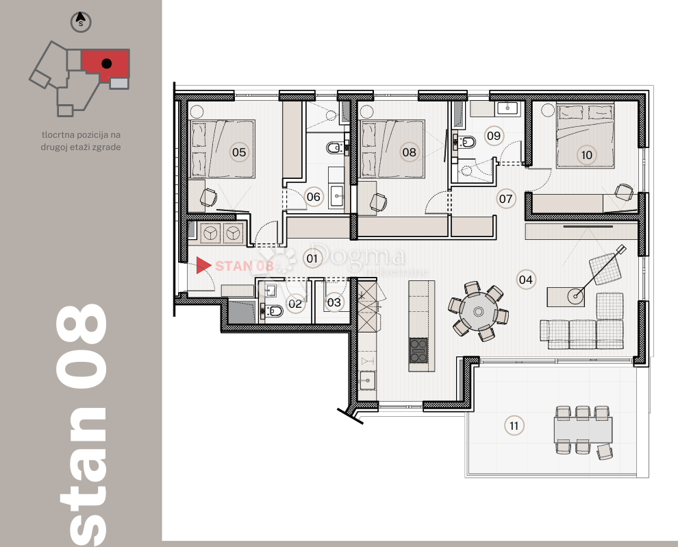 Stanovanje Jesenice, Dugi Rat, 96,79m2