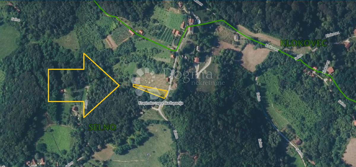 Zazidljivo zemljišče Selno, Krapinske Toplice, 834m2