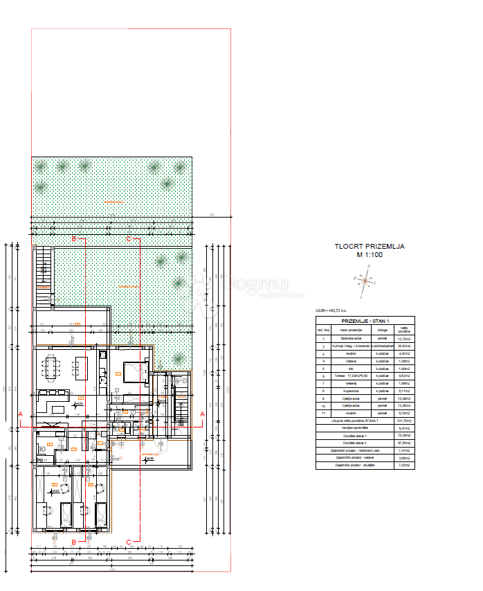 Stanovanje Čepin, 97,54m2