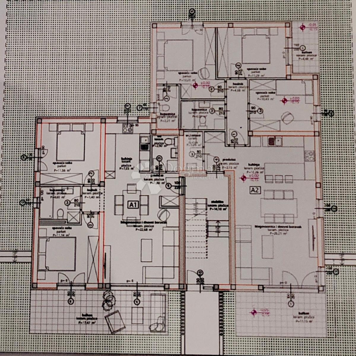 Stanovanje Donje Ražine, Šibenik, 91,50m2