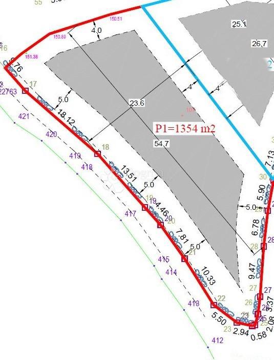 Zazidljivo zemljišče Labin, 1.200m2