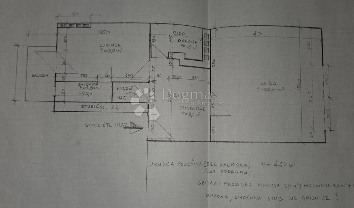 Stanovanje Donji grad, Donji Grad, 47m2