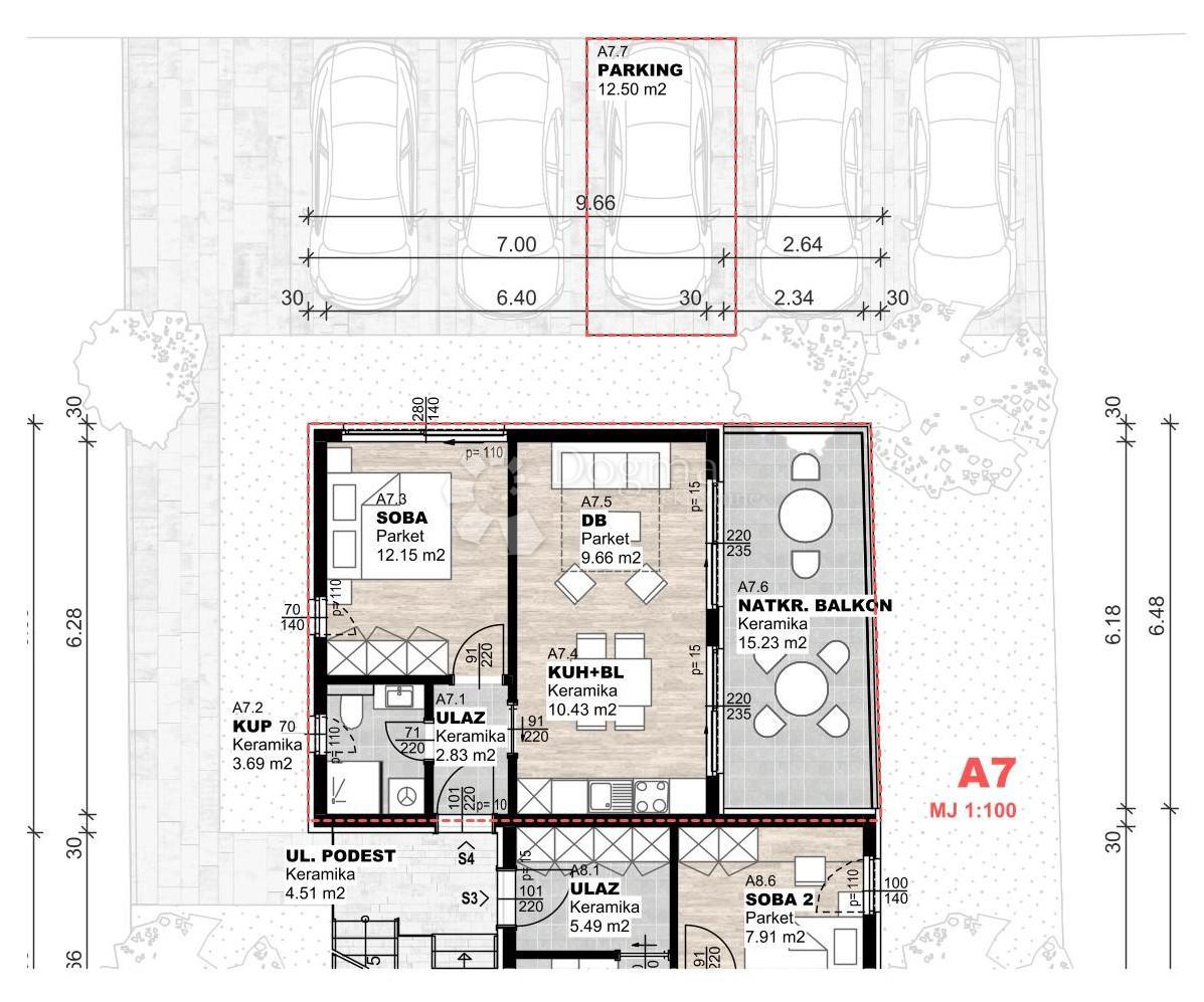 Stanovanje Povljana, 55,22m2