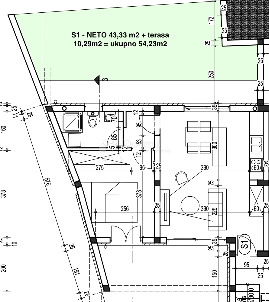 Stanovanje Ližnjan, 54m2