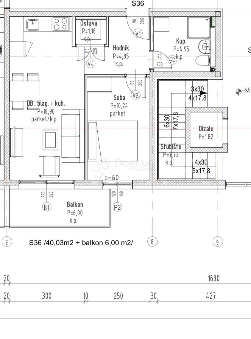 Stanovanje Gradići, Velika Gorica - Okolica, 44,16m2