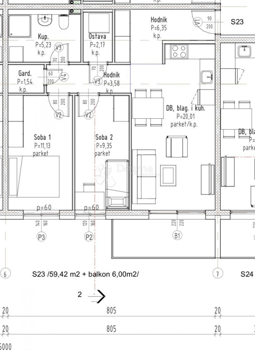 Stanovanje Gradići, Velika Gorica - Okolica, 44,16m2