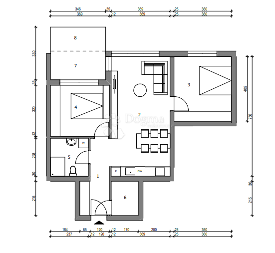 Stanovanje Sloboština, Novi Zagreb - Istok, 80,72m2