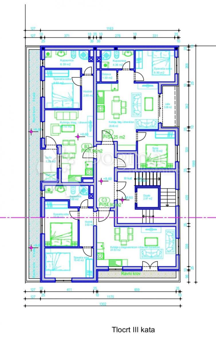 Stanovanje Centar, Pula, 54m2