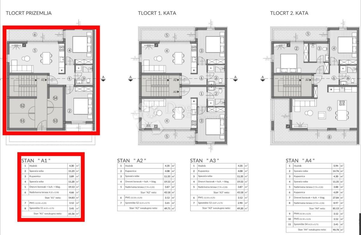 Stanovanje Valdebek, Pula, 57m2