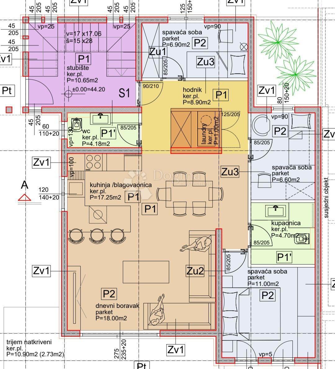 Stanovanje Kaštel Stari, Kaštela, 97m2