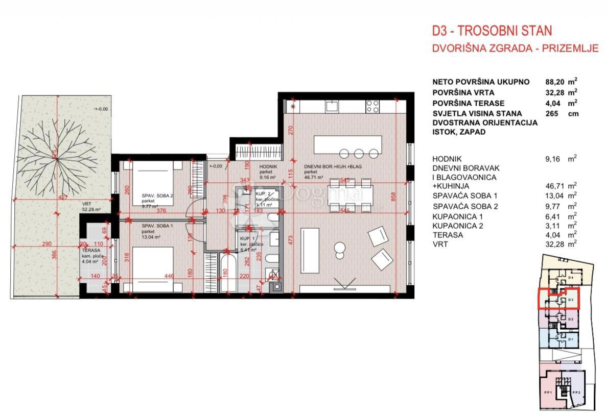 Stanovanje Laščina, Maksimir, 102,86m2