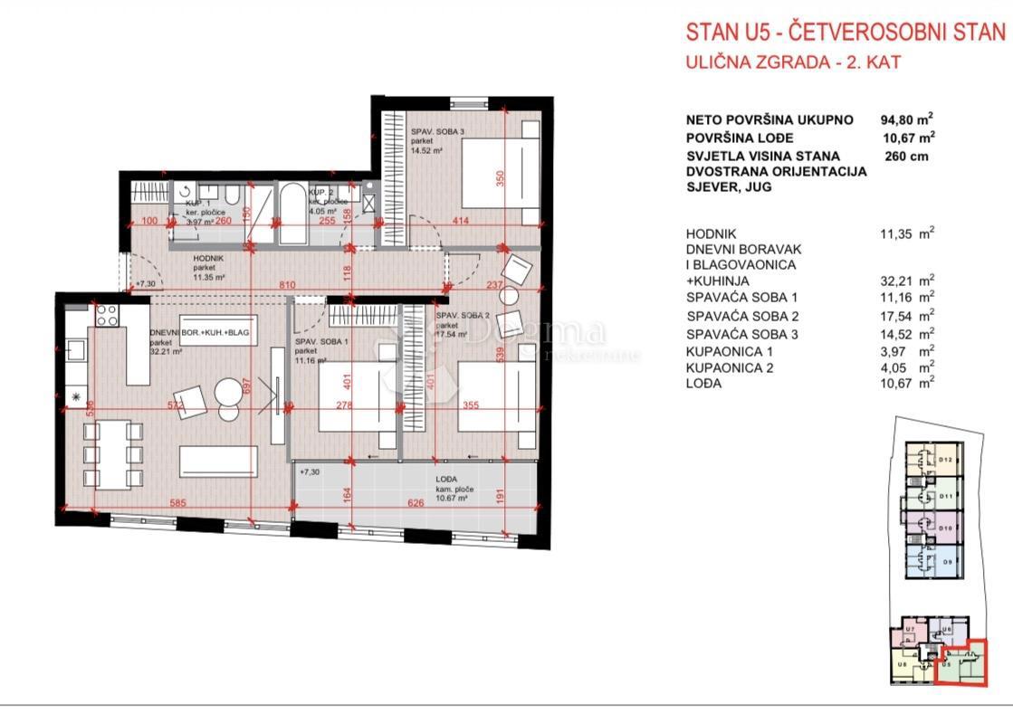 Stanovanje Laščina, Maksimir, 102,86m2