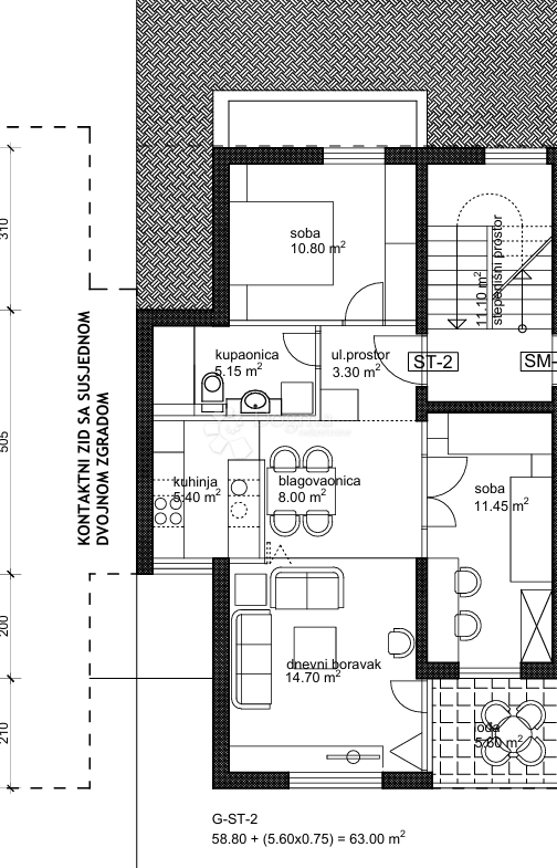 Stanovanje Makarska, 65,30m2