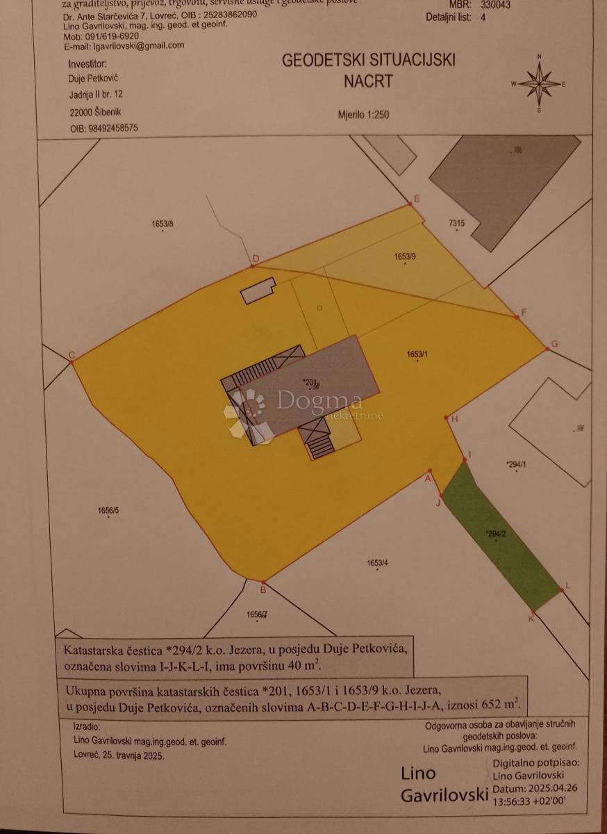 Hiša Jezera, Tisno, 156m2