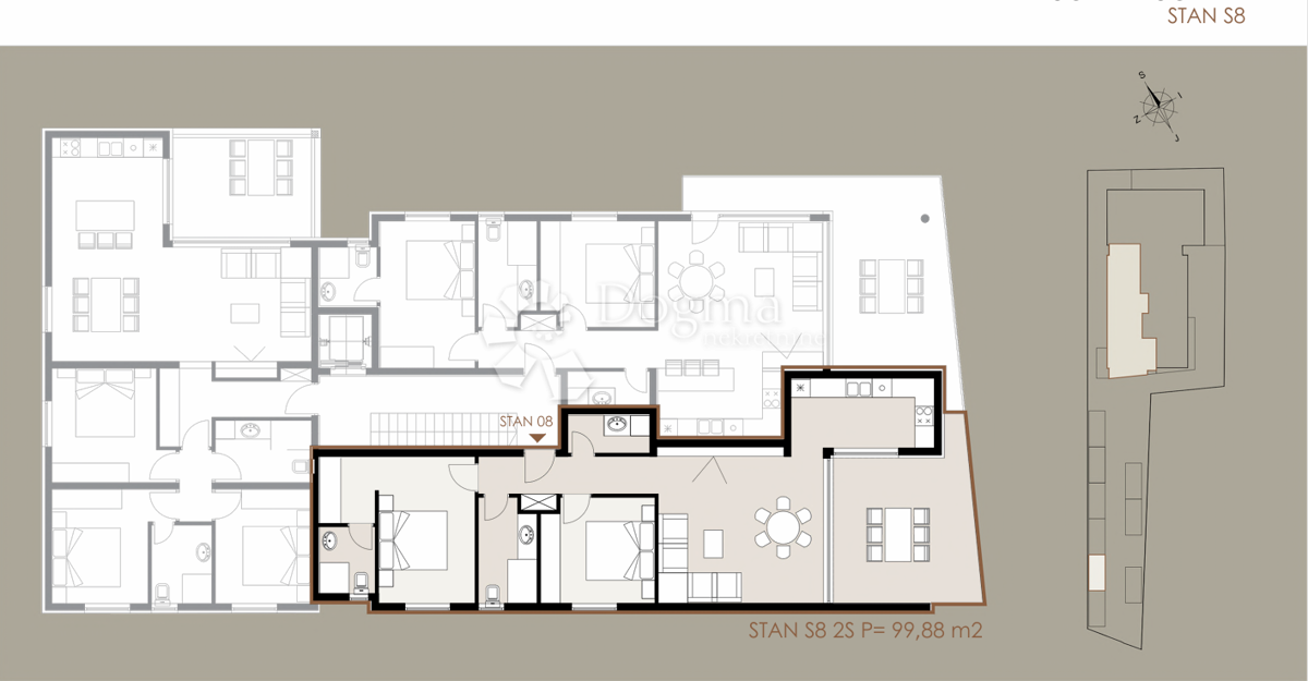 Stanovanje Privlaka, 99,88m2