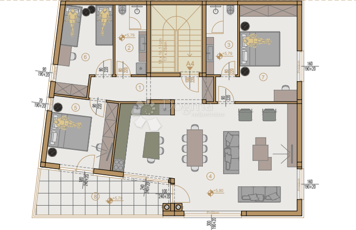 Stanovanje Centar, Pula, 54,75m2