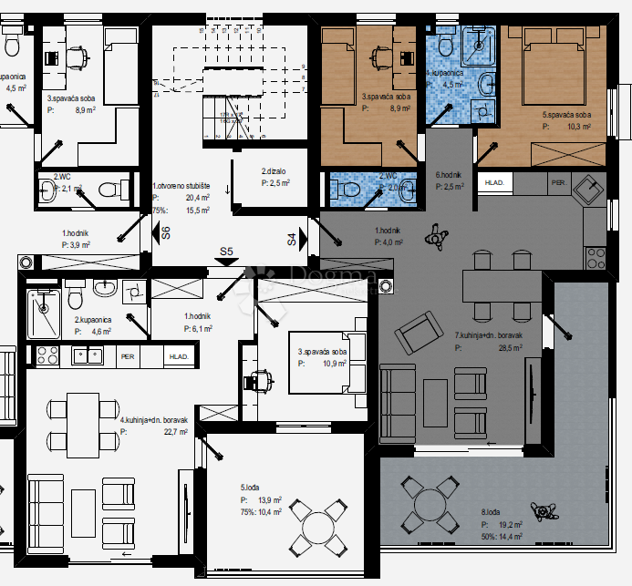 Stanovanje Vidikovac, Zadar, 81,19m2