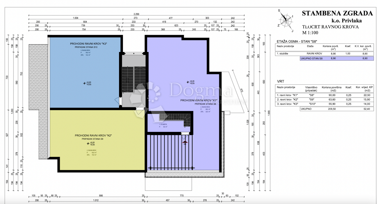 Apartma Privlaka, 127,70m2