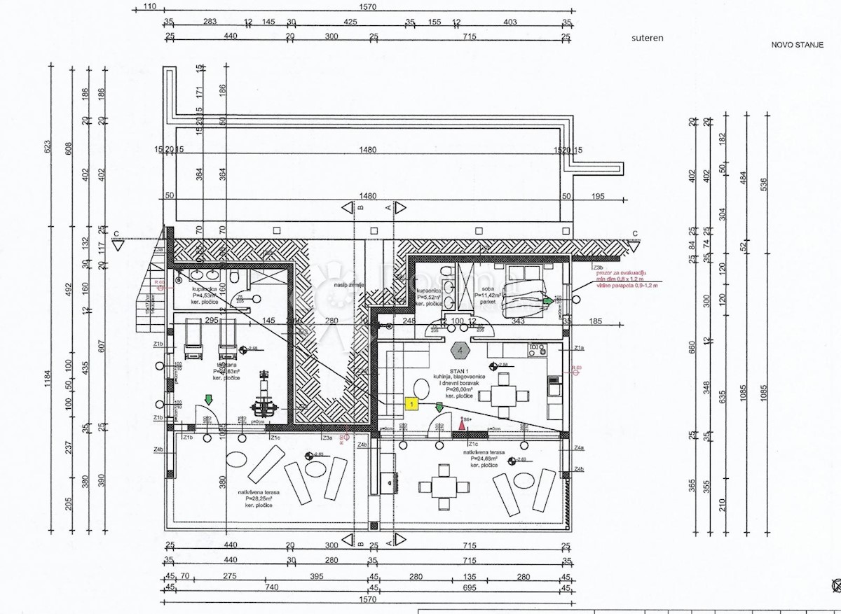 Stanovanje Drage, Pakoštane, 68m2