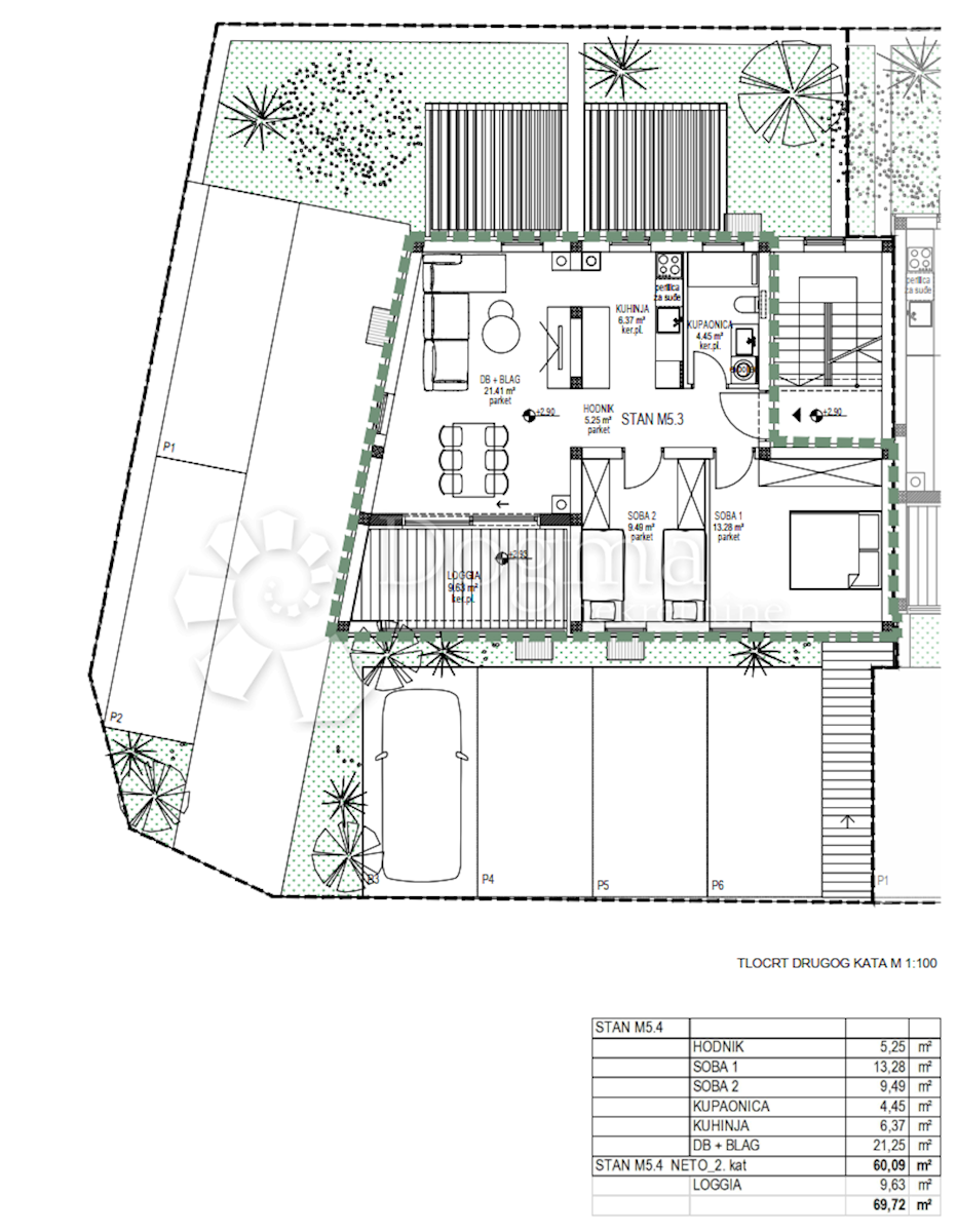 Apartma Cres, 45,69m2