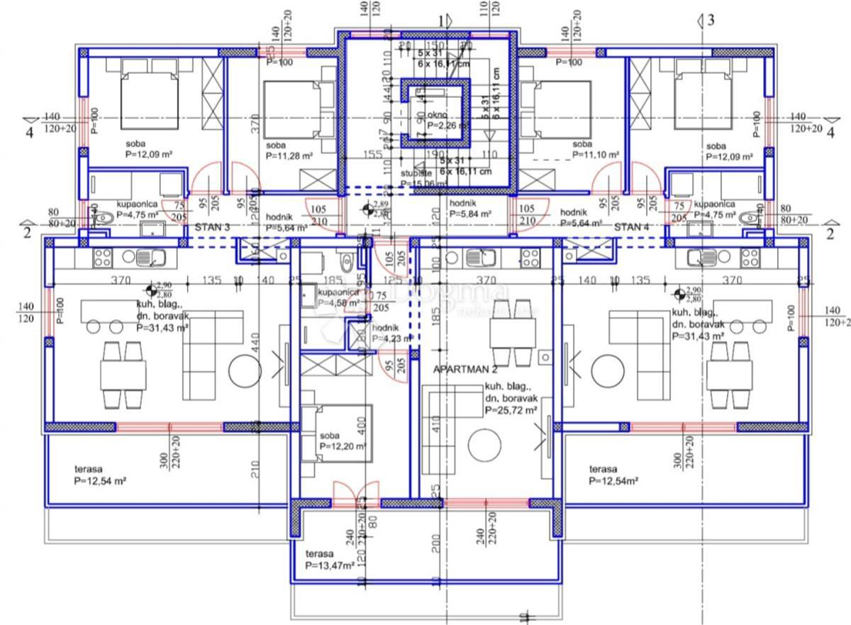 Apartma Turanj, Sveti Filip I Jakov, 62,17m2