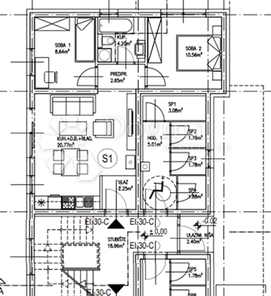 Stanovanje Hrašće Turopoljsko, Novi Zagreb - Zapad, 54,07m2