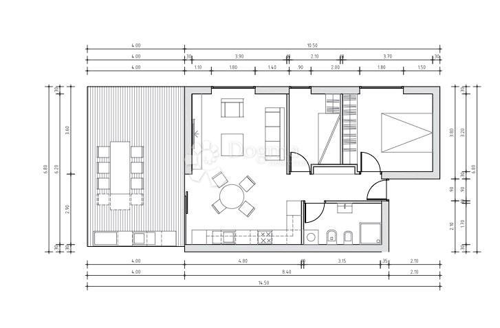 Apartma Karigador, Brtonigla, 80,55m2