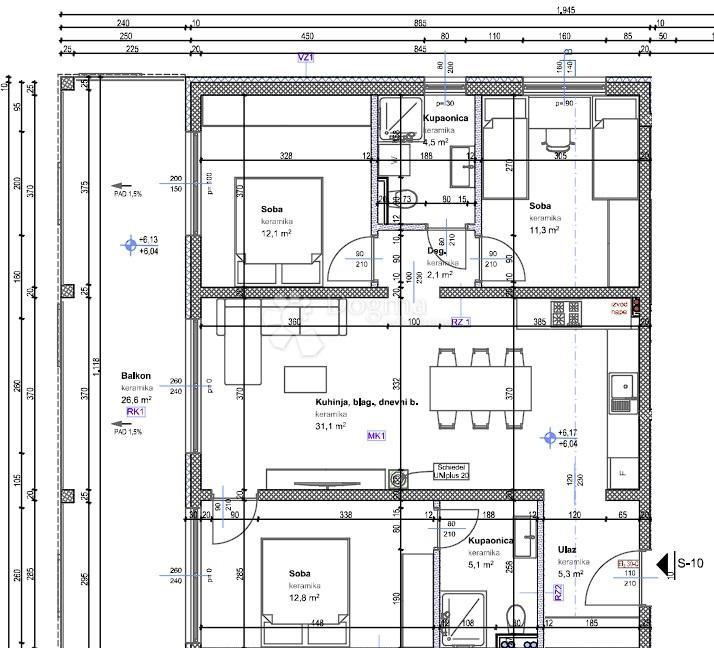 Stanovanje Tar, Tar-Vabriga, 92,40m2