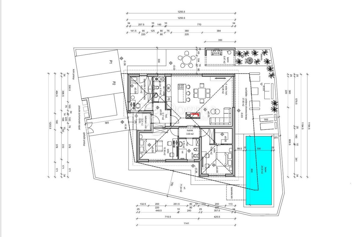 Zazidljivo zemljišče Kanfanar, 400m2