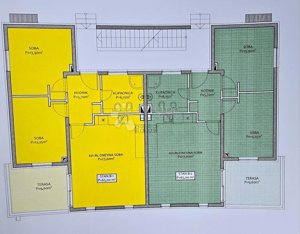 Apartma Pakoštane, 70m2