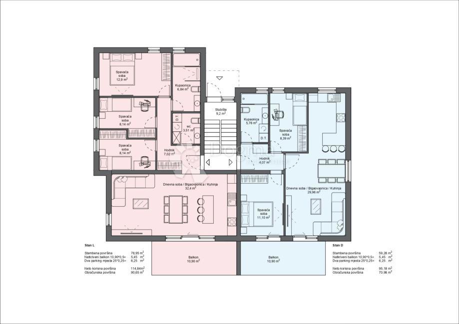 Stanovanje Meterize, Šibenik, 90,65m2