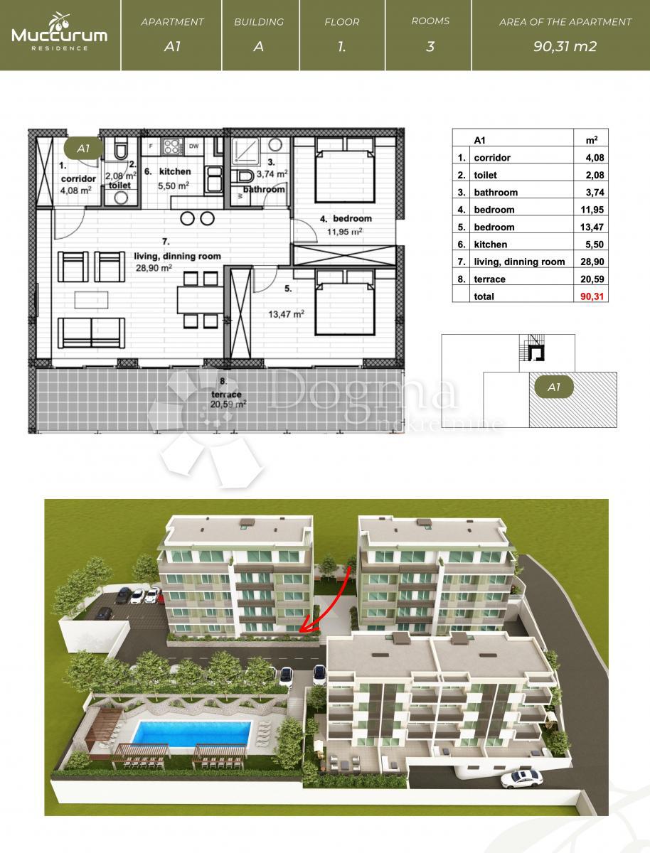 Stanovanje Makarska, 69,70m2