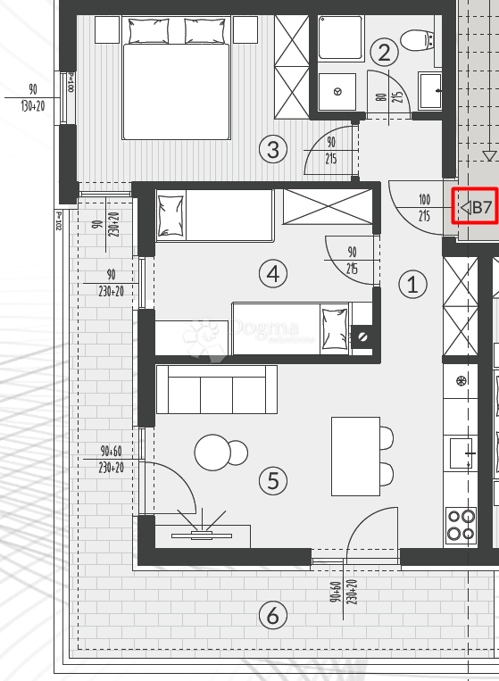 Stanovanje Šikići, Pula, 51,03m2