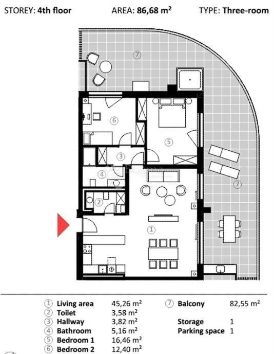 Stanovanje Umag, 66,90m2