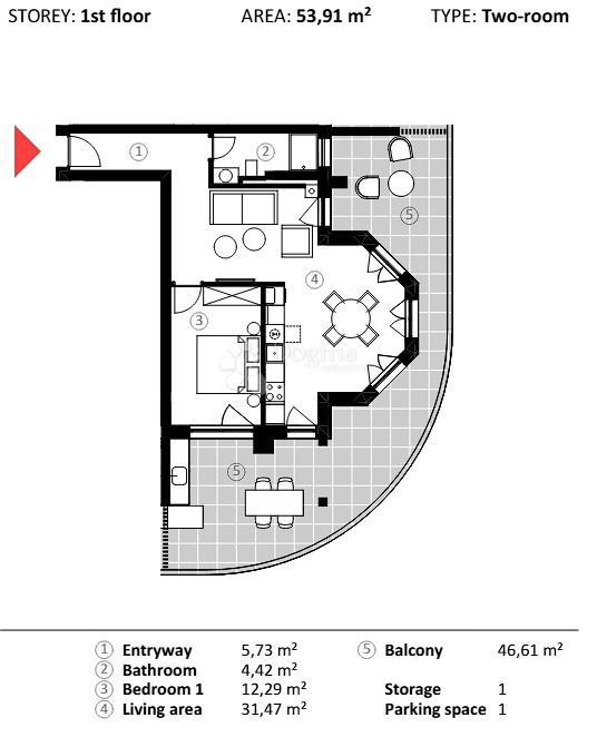 Stanovanje Umag, 66,90m2