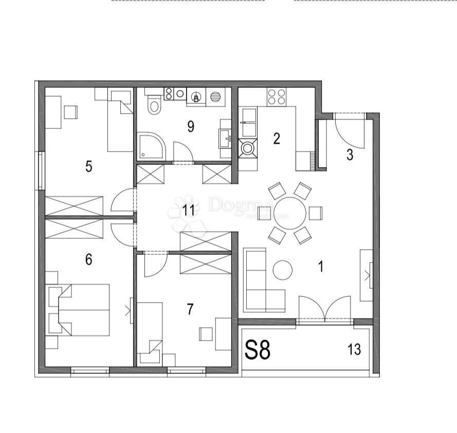 Stanovanje Klinča Sela, 80,82m2