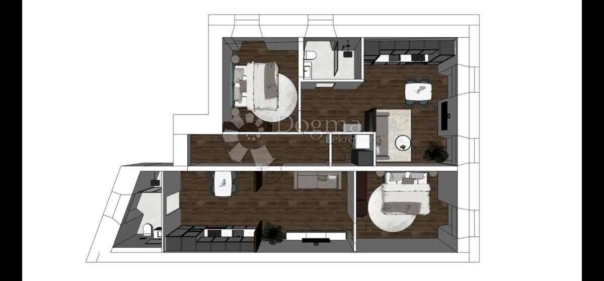 Stanovanje Centar, Rijeka, 93,50m2