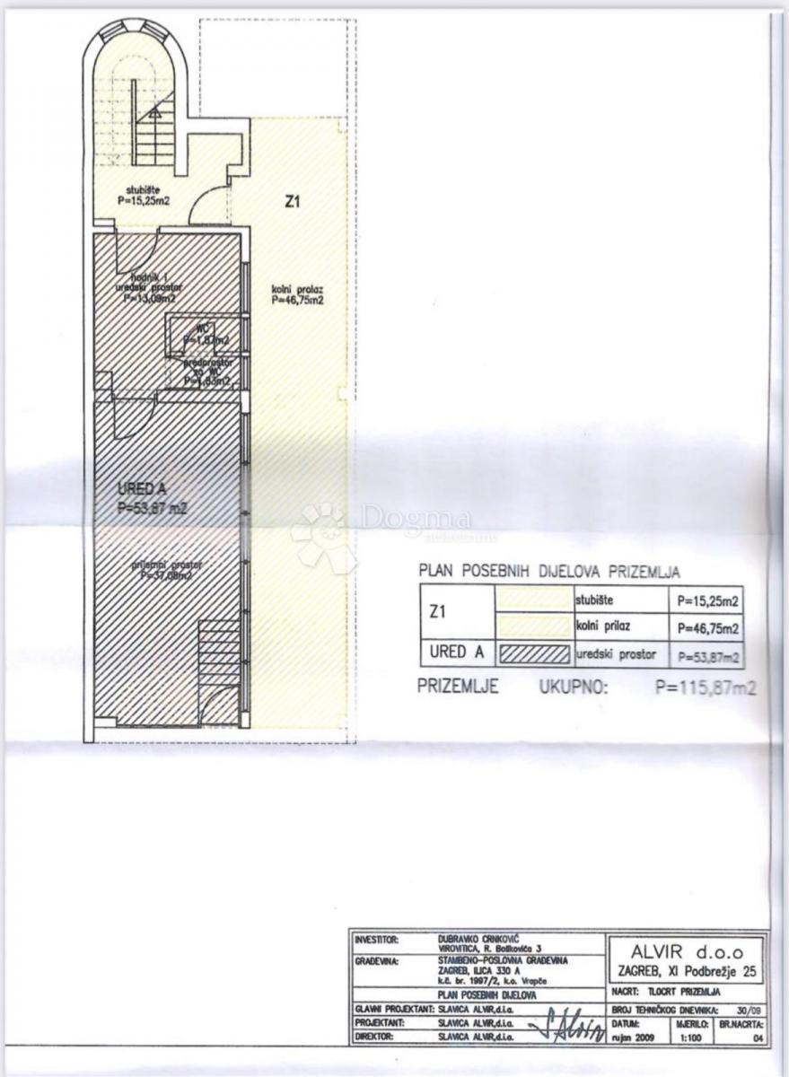 Poslovni prostor Črnomerec, 53,87m2